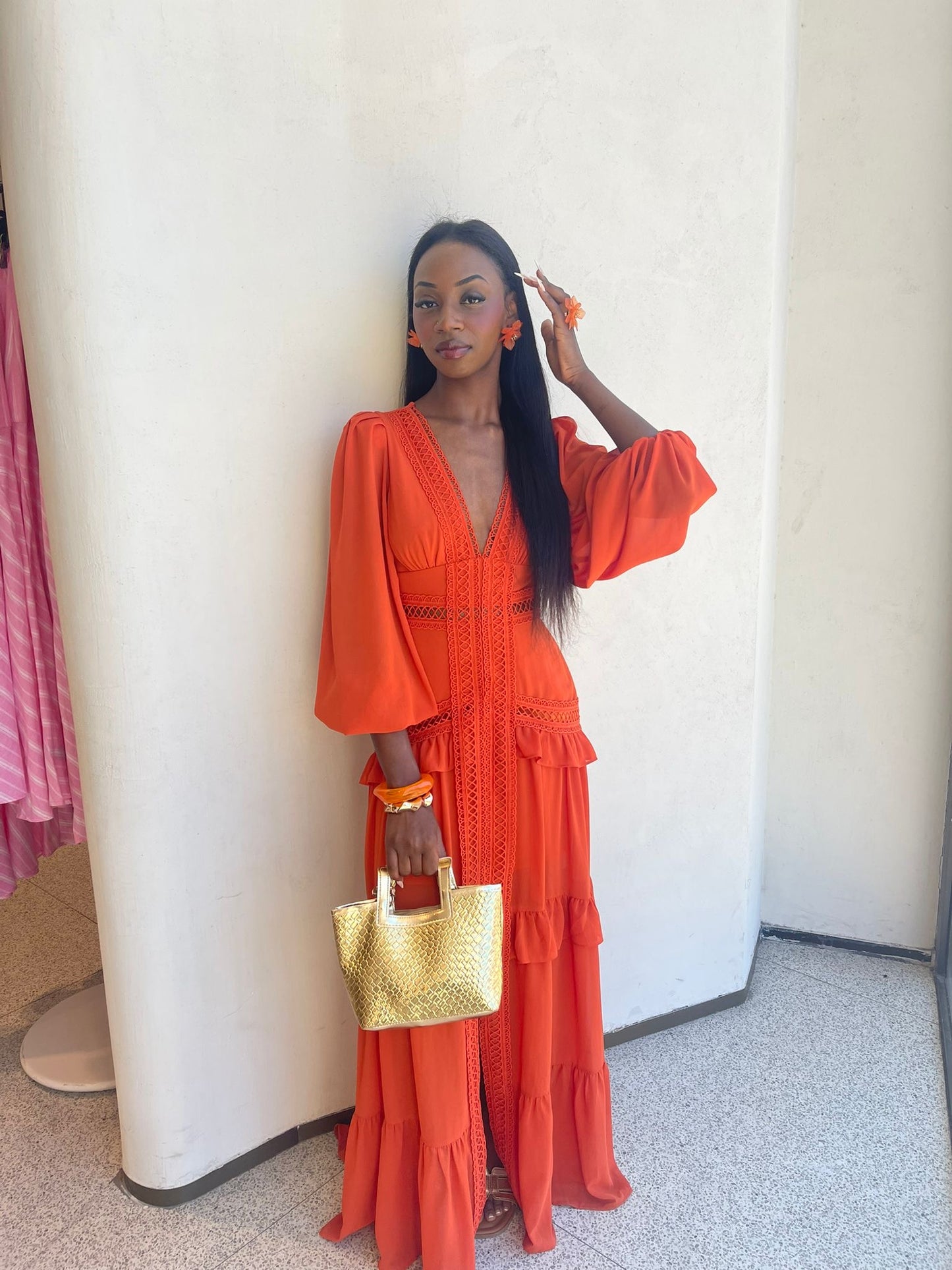 Vestido Grego Laranja