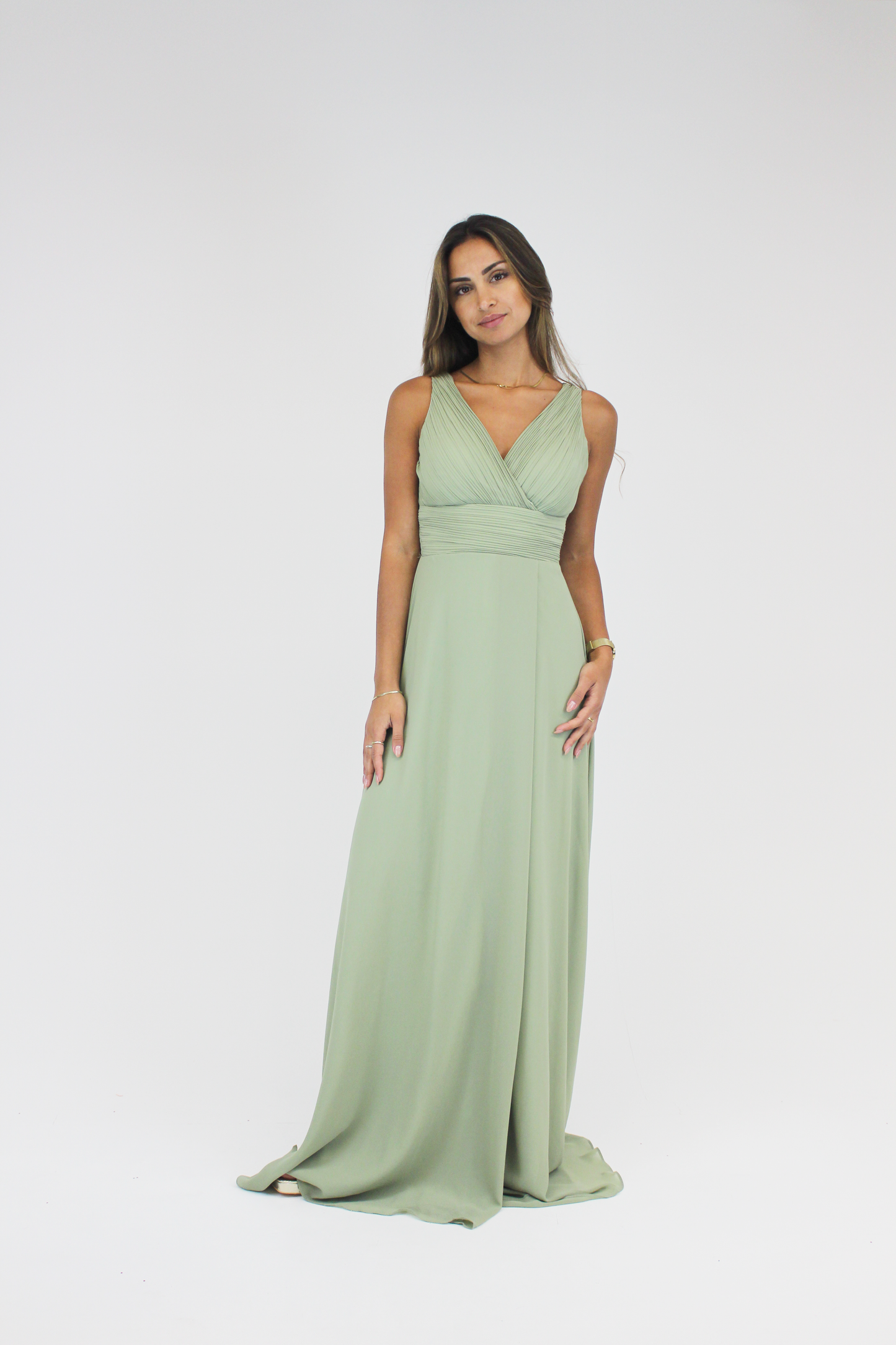 Vestido comprido Verde Claro