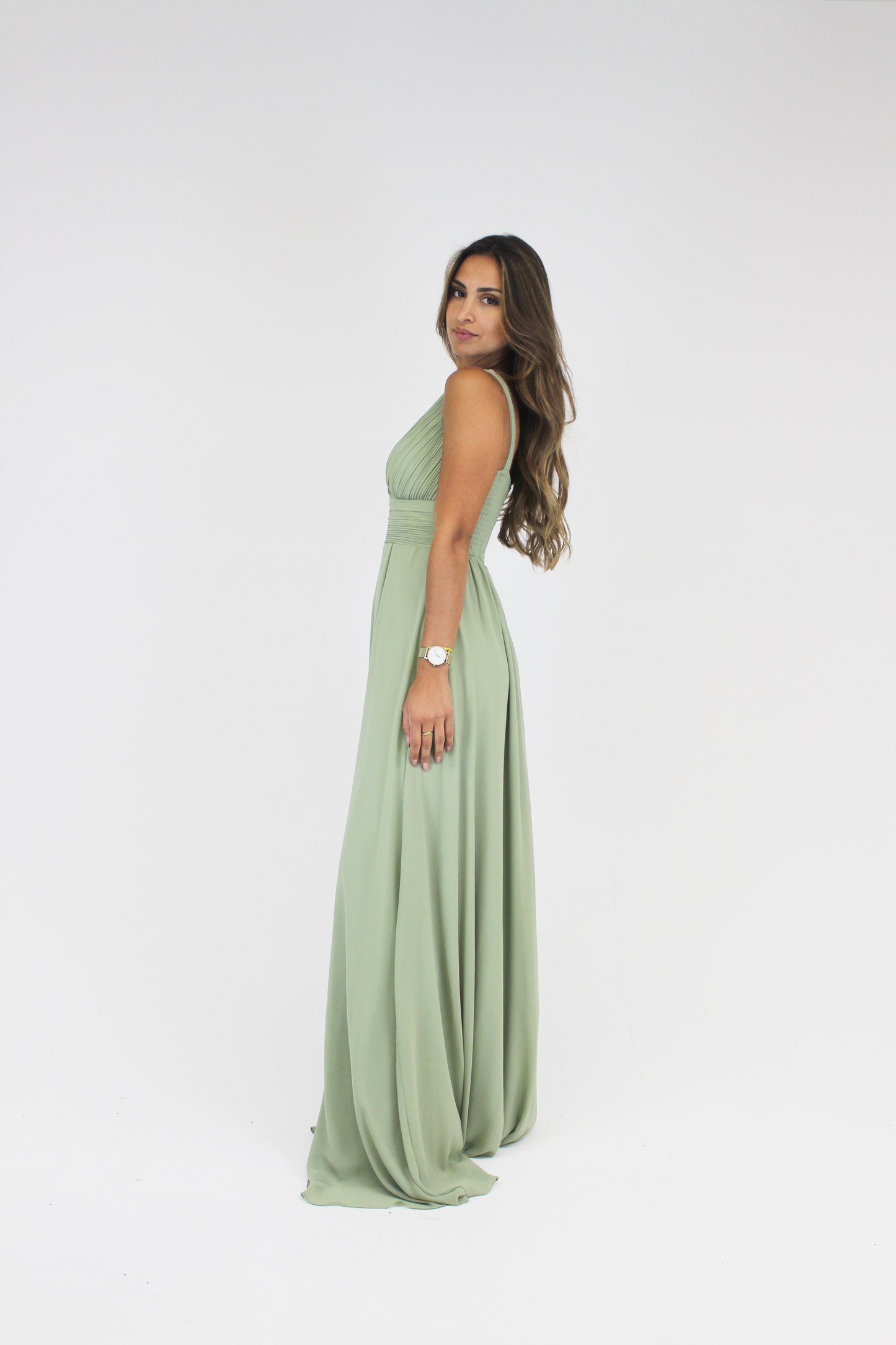 Vestido comprido Verde Claro