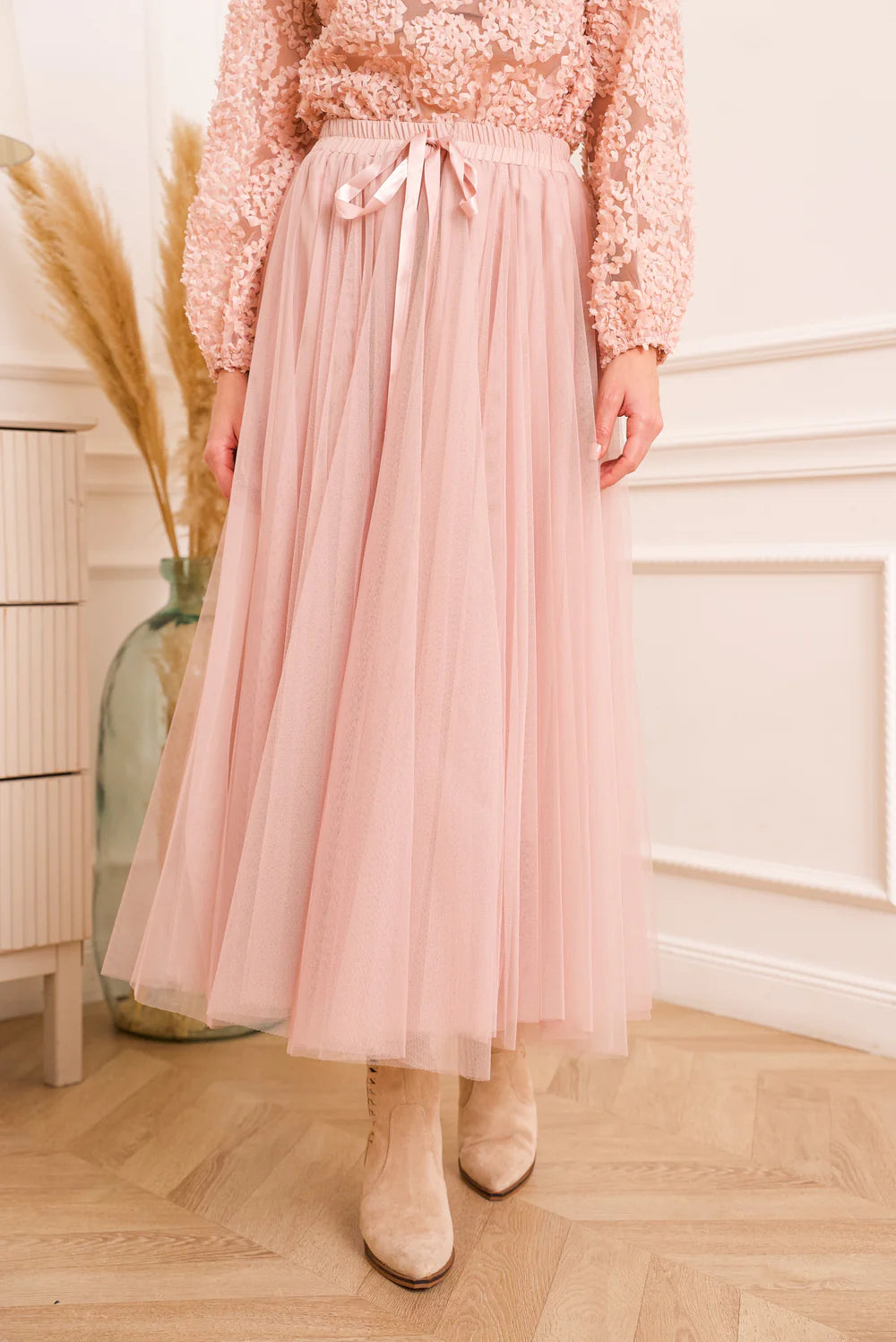 Saia tule Rosa
