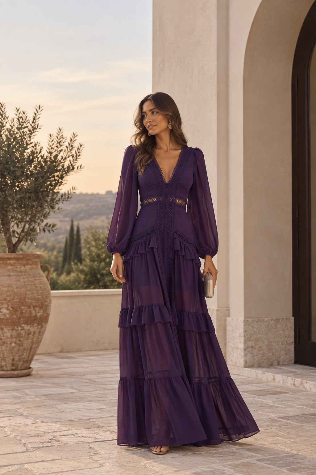 Vestido Grego Roxo
