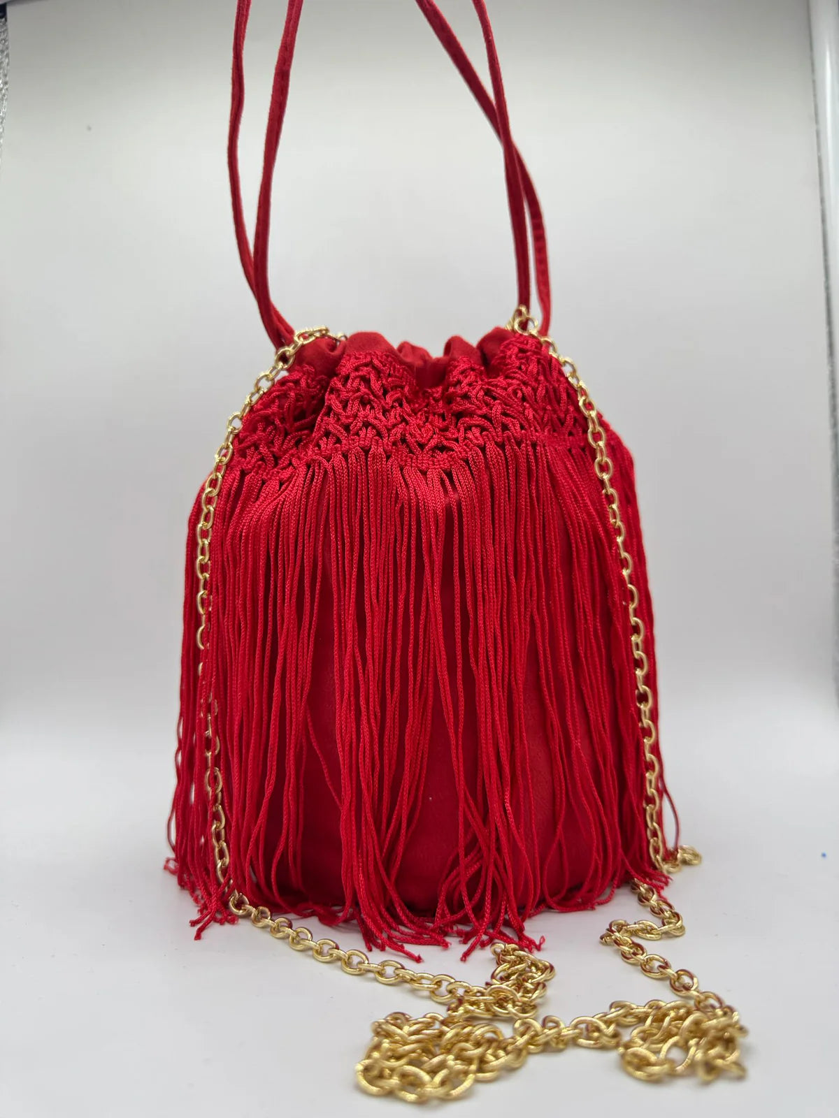 Clutch Franjas Vermelha