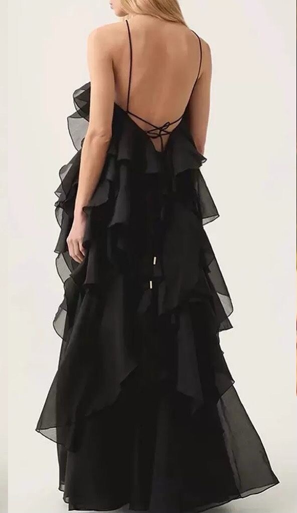 Vestido com flor preto