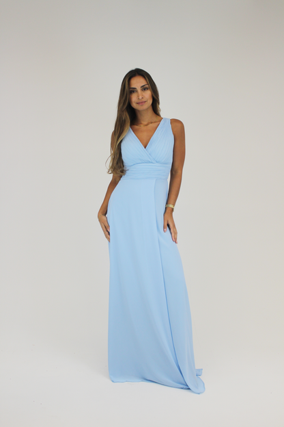Vestido comprido Azul Claro