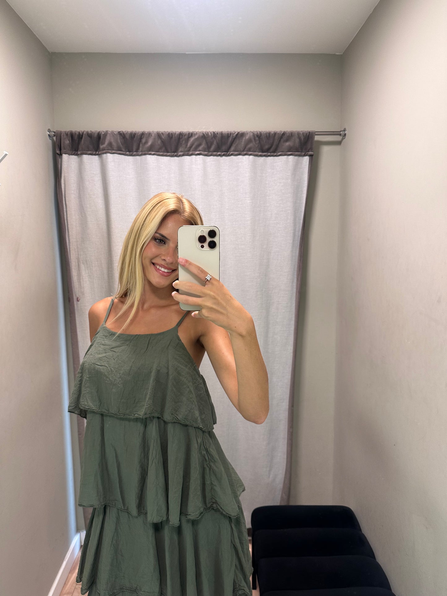 Vestido Mira Verde Seco