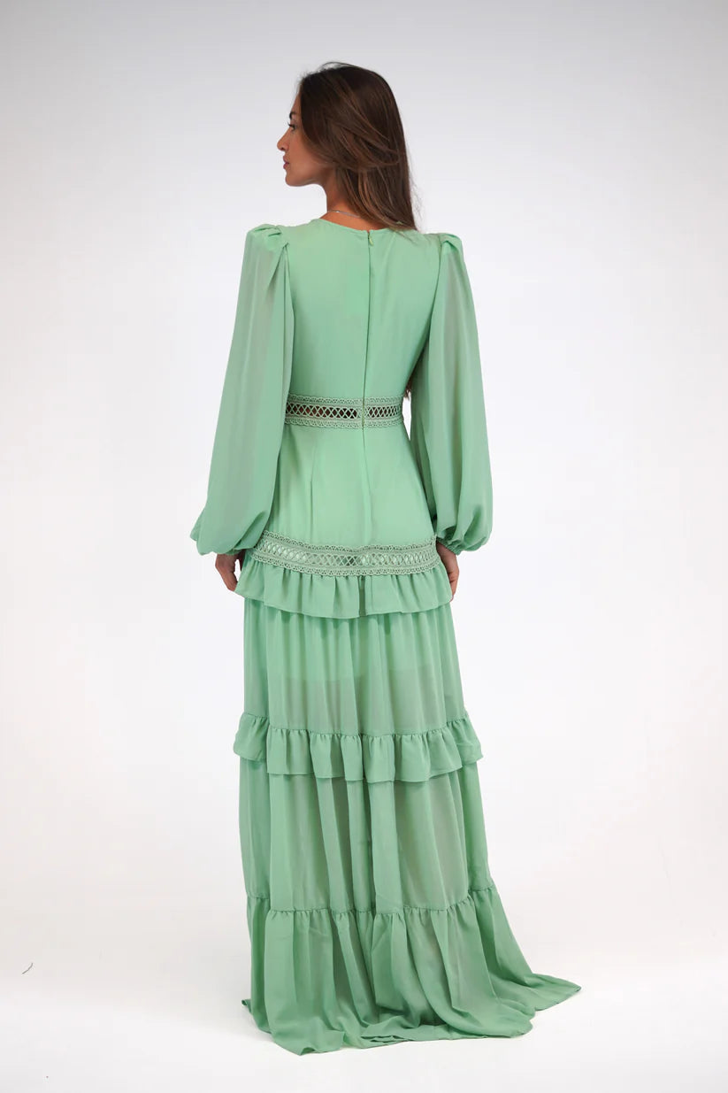 Vestido Grego Verde Água