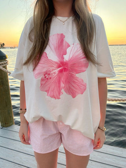 T-shirt Flor rosa