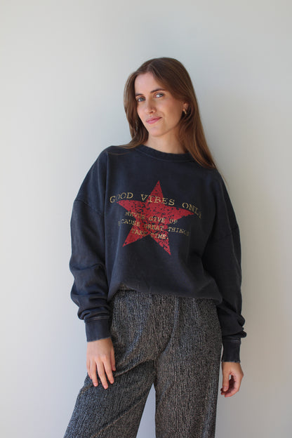 Sweat estrela "good vibes only"