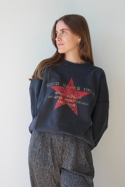 Sweat estrela "good vibes only"