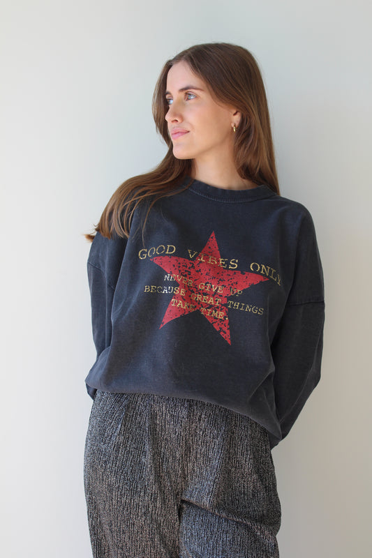 Sweat estrela "good vibes only"