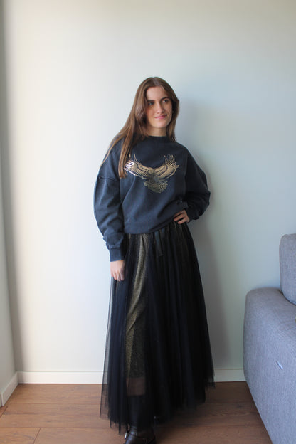 Saia tule c/ brilhos interiores