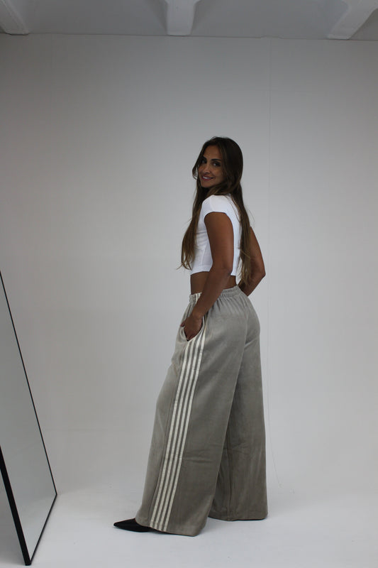 Jogger de veludo Bege