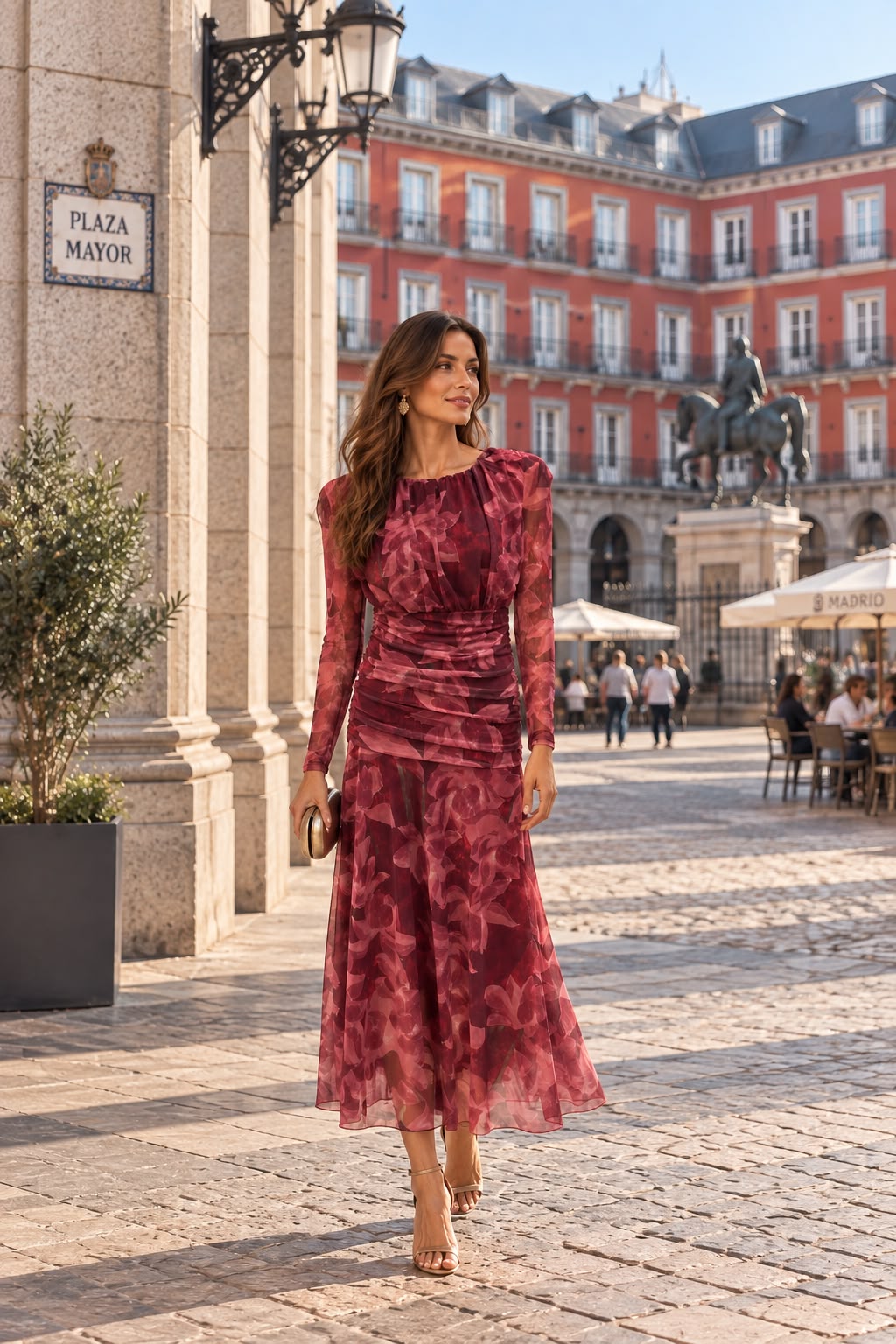 Vestido Susana Rosa e Vermelho