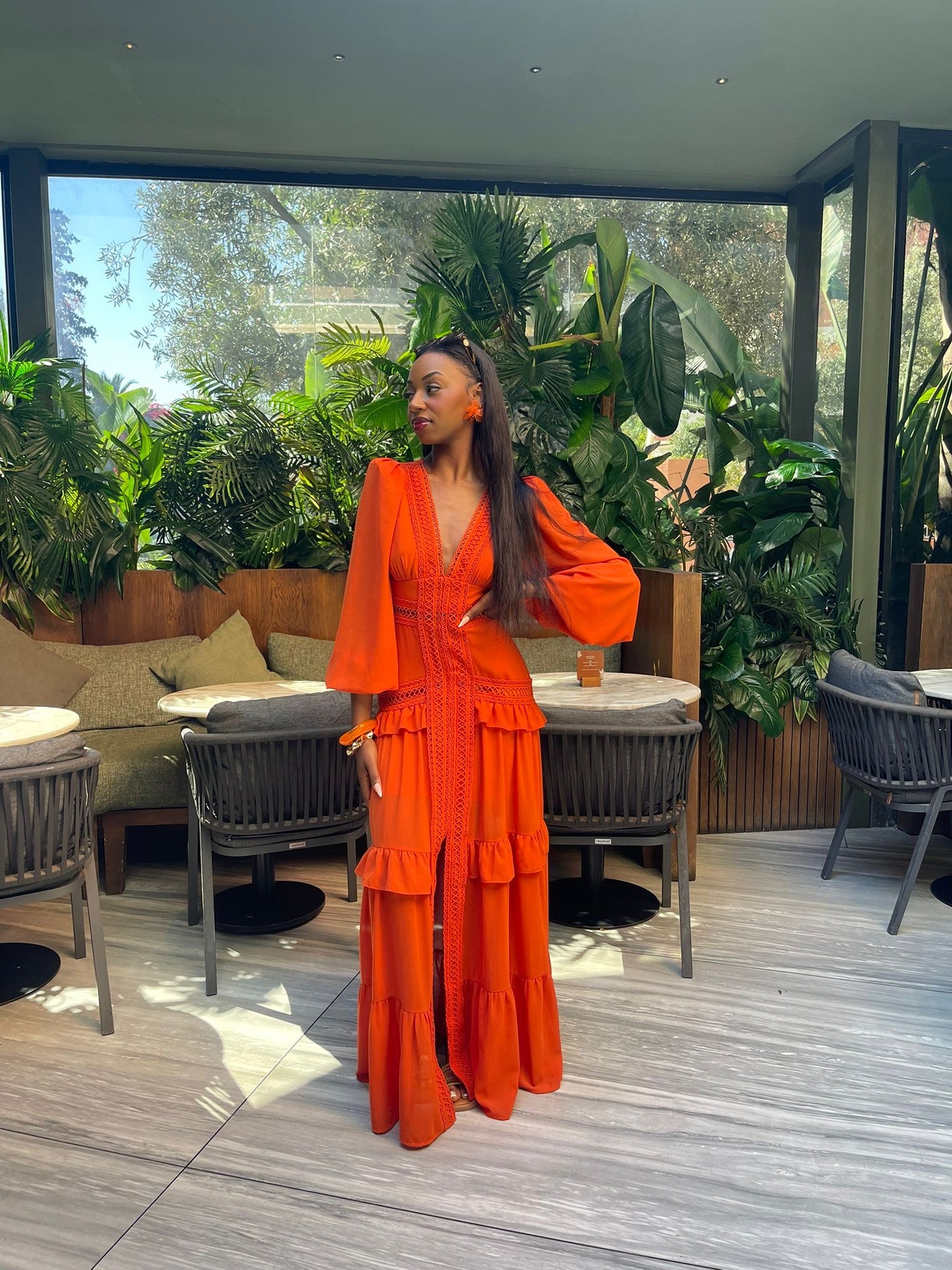 Vestido Grego Laranja