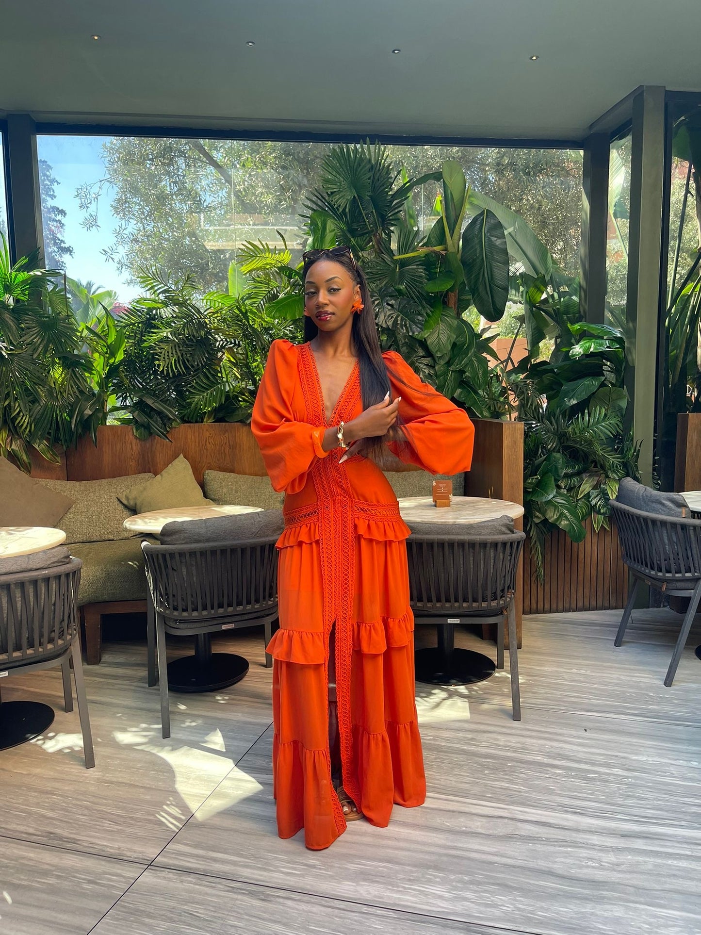Vestido Grego Laranja