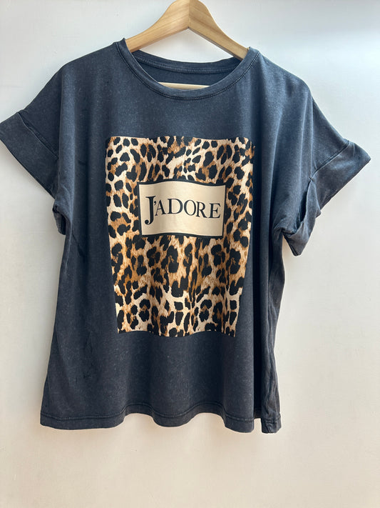 T-shirt J'adore Cinza