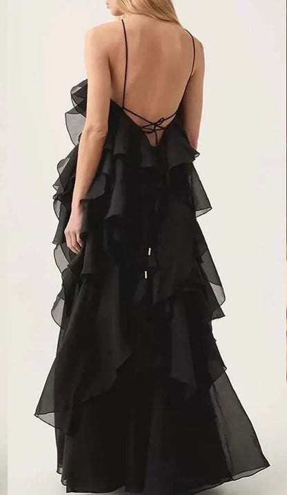 Vestido com flor preto